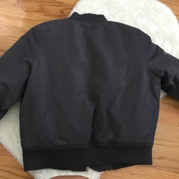 NEW LF Stores Charcoal Gray Bomber Jacket - Image 5