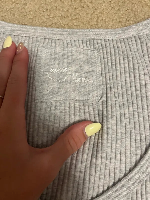 Aerie Waffle Knit Long Sleeve Top - Image 2