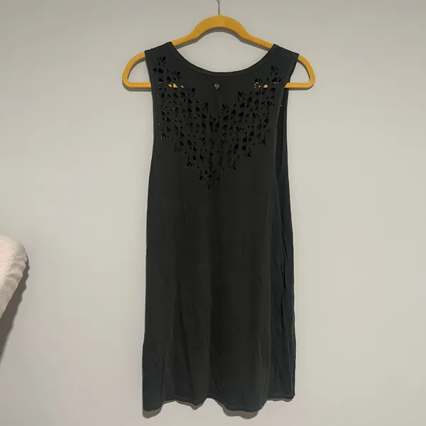 Billabong Dark Gray eyelet back mini dress tunic - Image 9