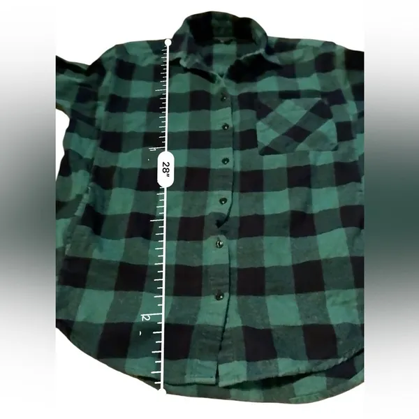 Madewell Plaid‎ Flannel Shirt Women's Small Long Sleeve Casual Layering - Image 9