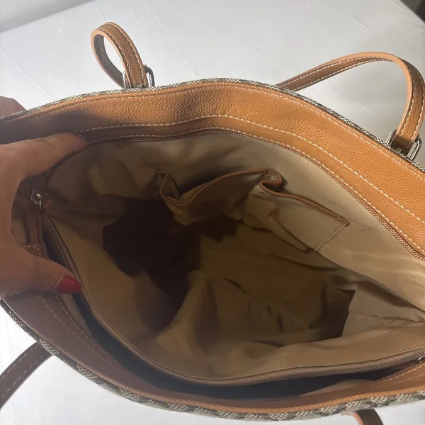 Nine‎ West Shoulder Handbag Tote Large Brown Purse - Image 6