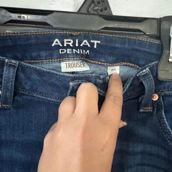 Ariat Trouser Mid Rise Wide Leg Jeans Women’s 31S Joanna Medium Wash Denim - Image 2