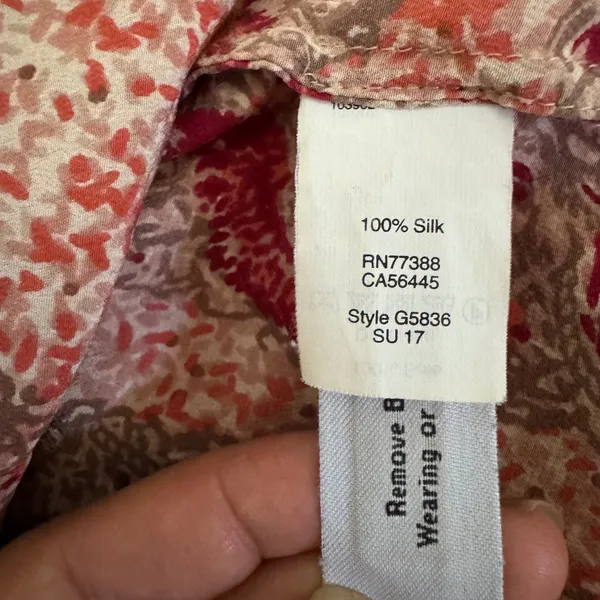 Madewell 100% Silk Floral Off Shoulder Top‎ Size S Cropped Bohemian Blouse - Image 9