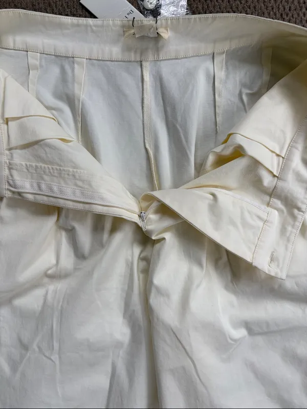 NWT Anthropologie Du Paradis Wide Leg Cargo Pants Cream Size 10 Retail $170.00 - Image 8