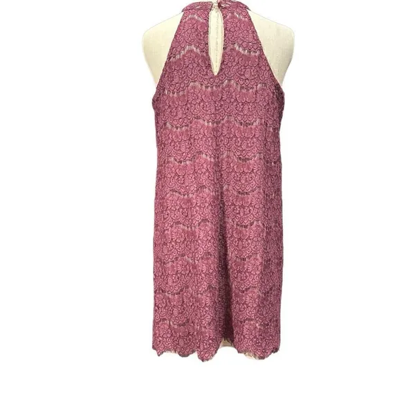 Love Fire Dusty Rose Lace Halter Cut Out Neckline A-Line Dress Size XL - Image 2