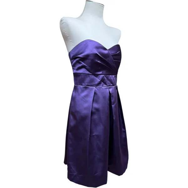 Bachelorettes Strapless Dress Purple 10 - Image 3