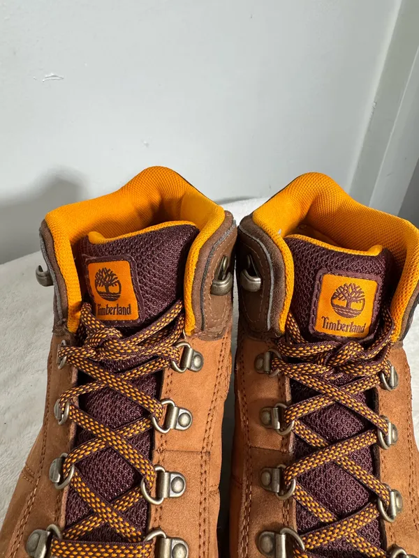 Timberland Women’s Mt. Maddsen Mid Waterproof Hiking Boots 8 Brown Leather - Image 5