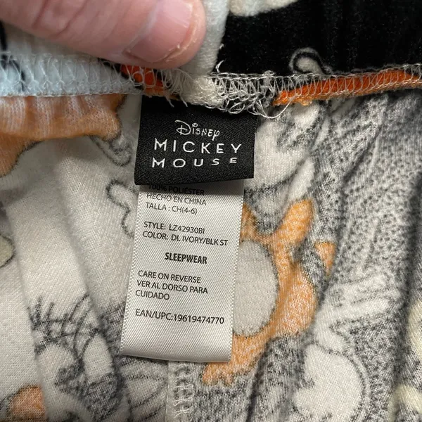 Disney Mickey Mouse Women's Halloween Joggers Fleece Pajama Pants 4-6 Small 3629 - Image 8