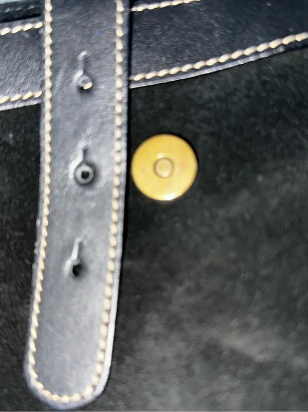 Vintage Nordstrom Brand Black Suede Leather Shoulder Tote Made in Italy - Image 6