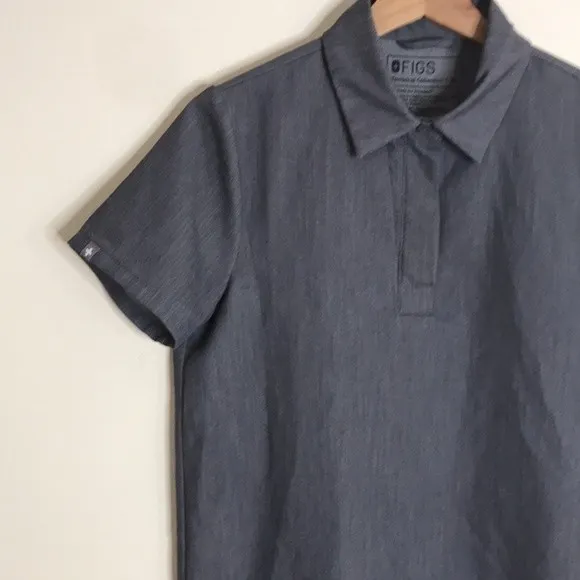 Figs‎ nala short sleeve scrub polo shirt size XS ladies nursing medical - Image 2