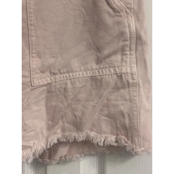 Aerie Women’s Blush Pink High Rise Frayed Hem Utility Shorts Size M/M - Image 3