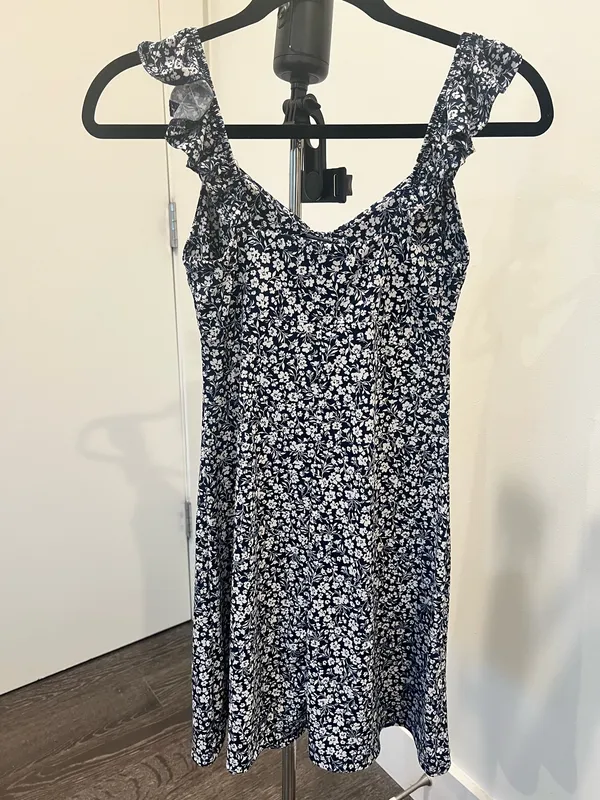 Ambiance Navy Floral Square-Neck Mini Dress - Image 4