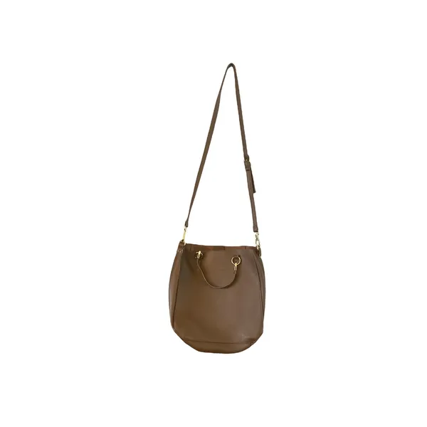 Steve Madden Large Light Brown Faux Leather Convertible Shoulder Tote‎ Bag Purse - Image 3