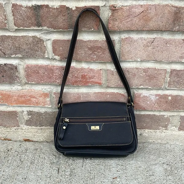 Etienne Aigner Mini Bag Shoulder Black Canvas - Image 4