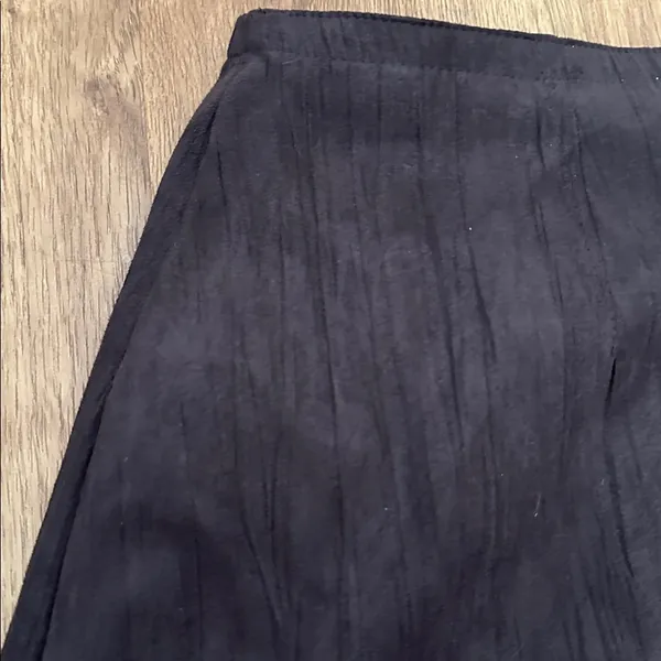 J. Jill Textured Faux-Suede Brown Midi‎ Skirt - Image 3