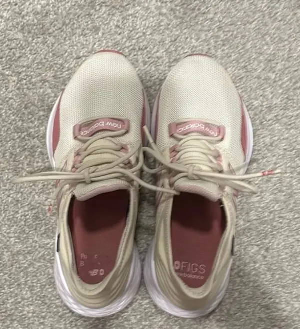 New Balance Figs Roav V1 Cream & Pink Sneakers - Image 2