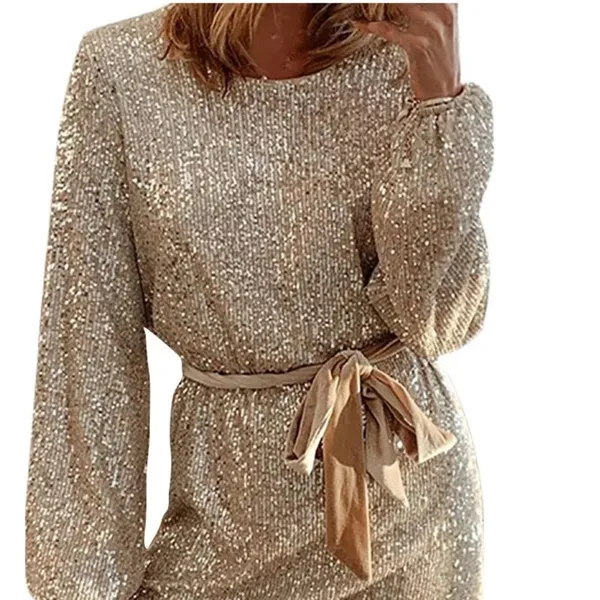 Dress Forum Sequin Dress Women Small Gold Formal Evening Cocktail Party Wedding - Image 3