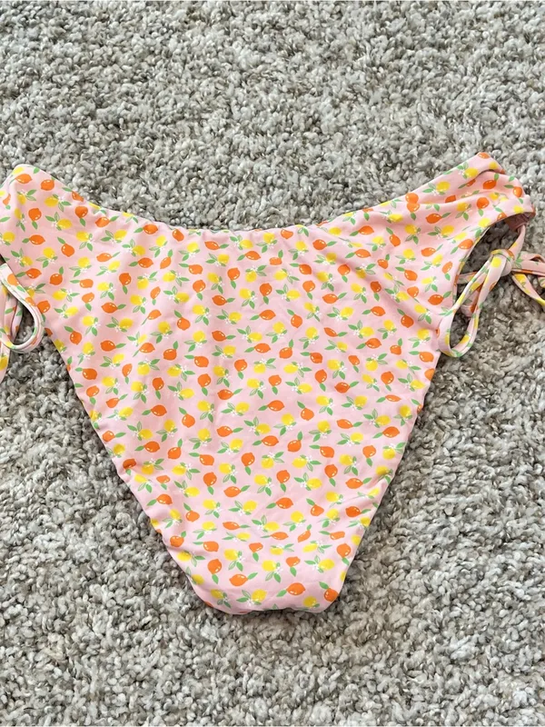 Dippin' Daisy's Pink Lemon Print Tie-Side Bikini Bottom - Image 3