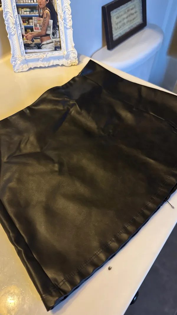Altar'd State Leather Skirt Black - Image 3