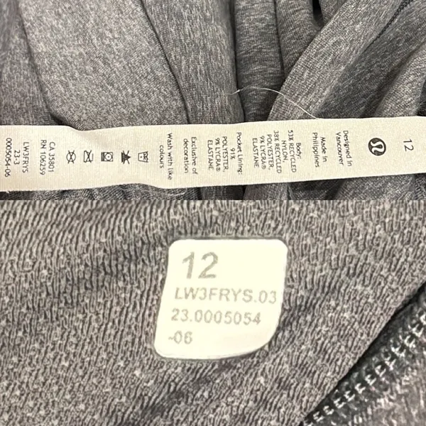 Lululemon Ready to Rulu‎ Pullover Funnel Neck Heathered Asphalt Grey 12 Sporty - Image 10