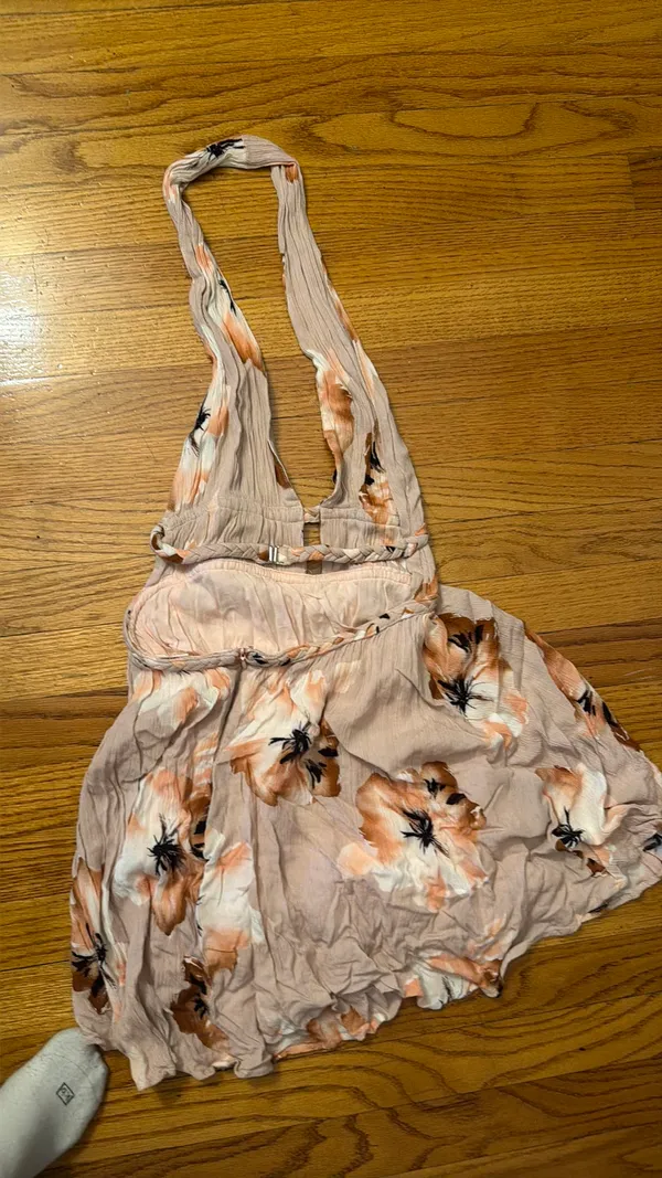 Illa Illa Light Pink Floral Halter Dress - Image 2