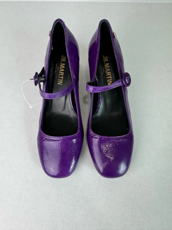 JB Martin Women's Purple Patent Mary Jane Heels - Image 2