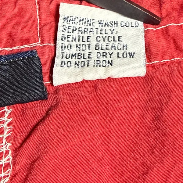 Ocean Pacific‎ OP Red Nylon Board Shorts Vintage Cargo Pocket 9 Surf Coastal Y2K - Image 7