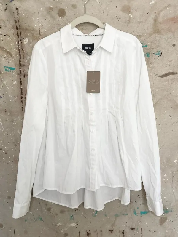 Anthropologie Maeve Pleated Sutton Buttondown - Image 3