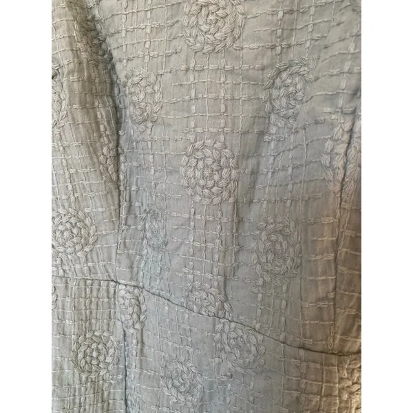 Selfie‎ Leslie Sage Green Mini Dress Embroidered Ruffle Quiet Luxury Romantic XS - Image 5