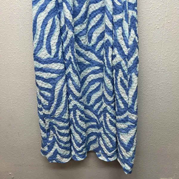 Time and Tru Puff Sleeve Midi Dress Womens XL Beachy Coastal Nautical Open Back - Image 6