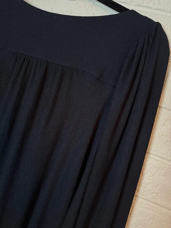 Free People Black Cotton Blend Long Sleeve Ladies Top Size S ✨ - Image 13