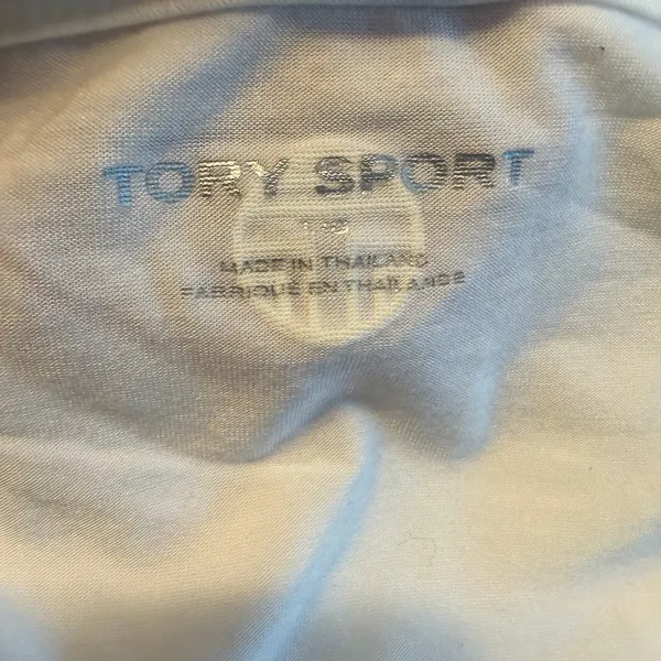 Tory‎ Burch Sport T-Shirt Womens LG White Hi/Lo Modal Long Sleeve Stretch Layer - Image 4