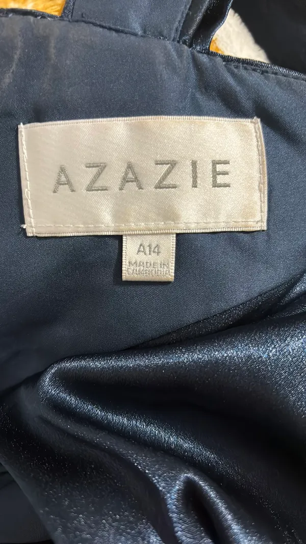 Azazie Navy blue dress - Image 4