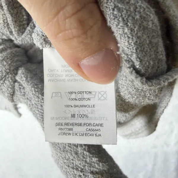 Madewell Modern Tie-front Tee 100% Cotton Gray Women’s Size L - Image 5
