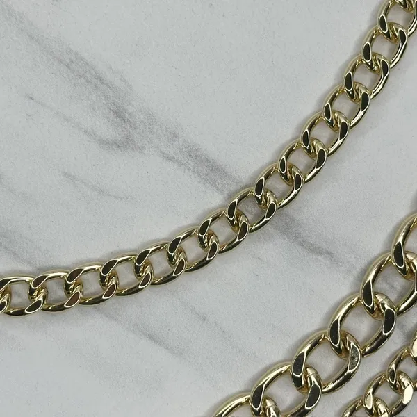 Chunky Draped Gold Tone Chain Link Belt Adjustable Y2K One Size OS ✨ - Image 11