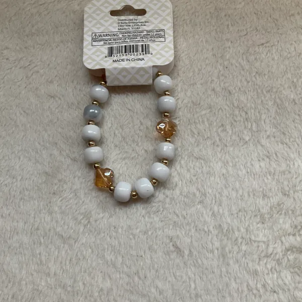 Glass Bead Stretch White - Image 2
