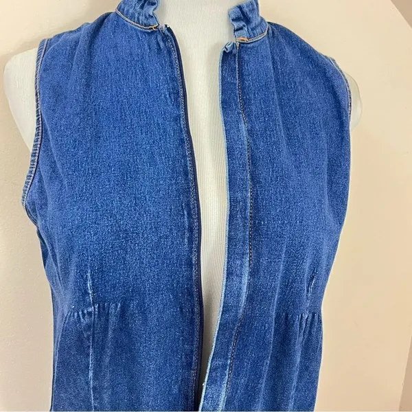 California Grown Vintage Y2K Denim Bodycon Dress L - Image 3