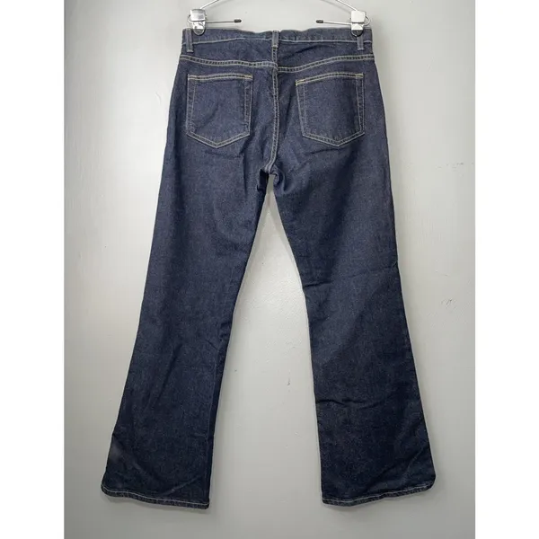 GAP Low Rise Flare Jeans Size 12 Dark Wash Denim Blue Jeans Y2K 2000s Classic - Image 3
