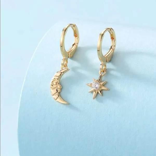 Mystical Moon & Star gold earrings rated 5 stars! - Image 4
