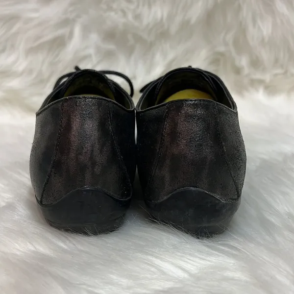 Dansko Black & Brown Leather Animal Print‎ Oxfords Size 38 7/7.5 B35 - Image 7