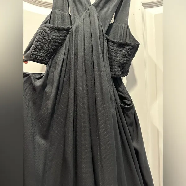 NWT Anthropologie Black‎ Side Cut Out Maxi Dress Medium - Image 4
