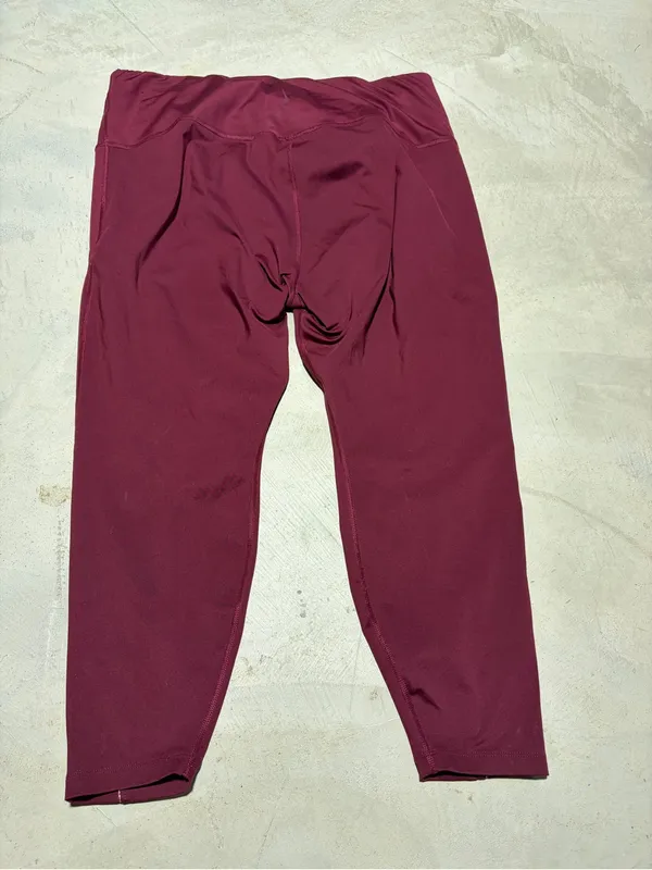 Nike yoga Maroon Active Leggings dri-fit 3X - Image 4