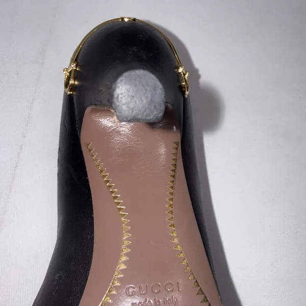 Gucci Amputee Right Only Old Money Classy Pump Leather Black Shoe Store Prop 36 - Image 9