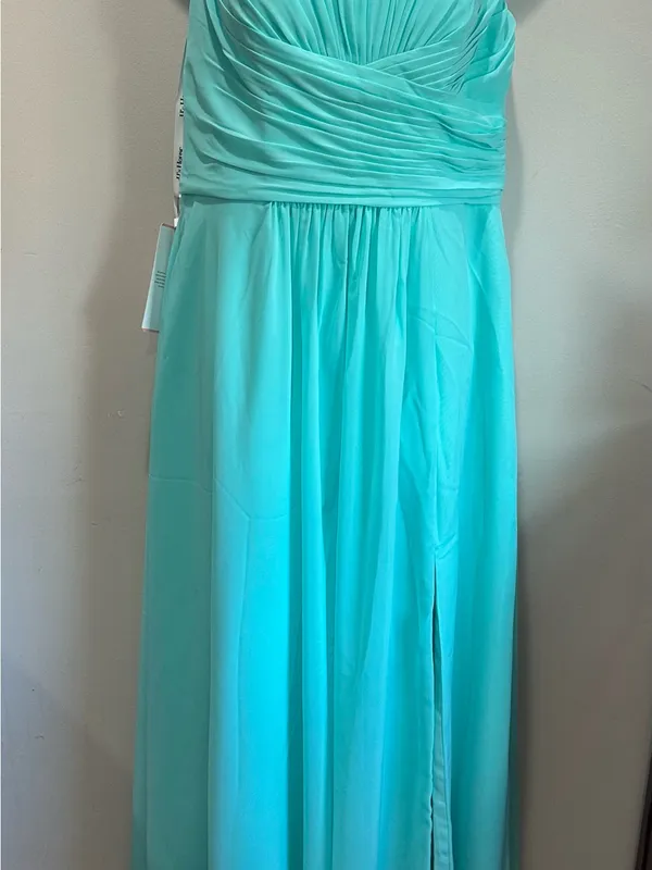 JJs House Mint Green Sleeveless Chiffon Maxi Dress with Side Slit - Image 5