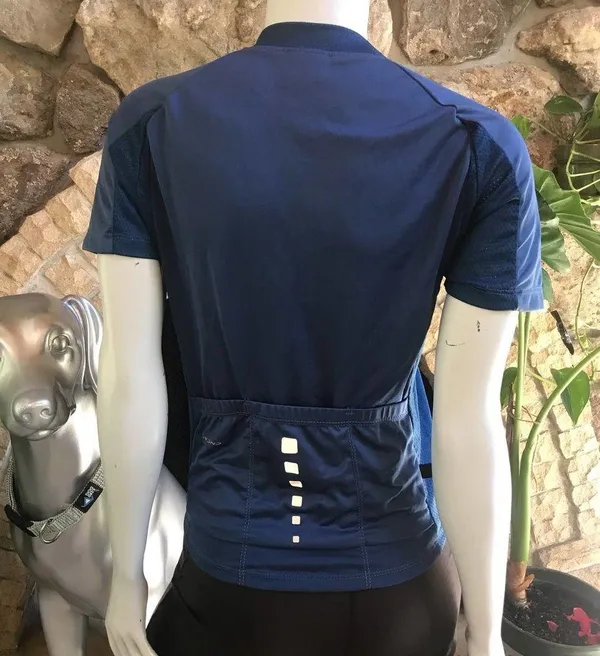 Cannondale 1/4 Zip Short Sleeve Blue Cycling Shirt Jersey Women's Size Small - Image 4
