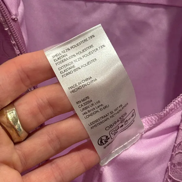 NEW BHLDN Anthropologie Maria Purple‎ Pink mauve Sleeveless Lace Midi Dress XS - Image 7