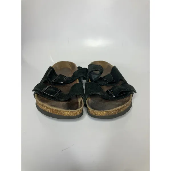 Birkenstock Arizona Sandals Mens‎ 8 ladies 10 black Suede Double Strap Slides - Image 2