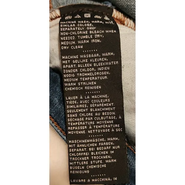 Harley-Davidson Denim Jeans Bootcut Dark Wash Embroidered‎ Pockets Women's 16P - Image 10