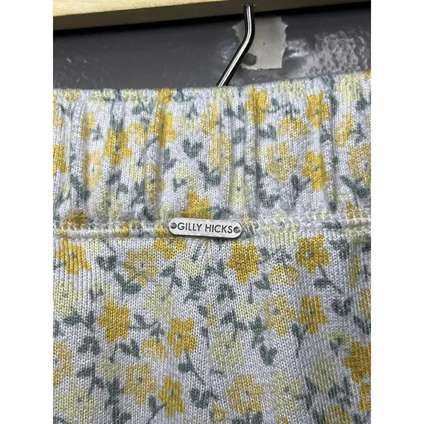 Gilly Hicks Pajama Pants Womens Medium White Floral Jersey Lounge Sleep Cozy - Image 7