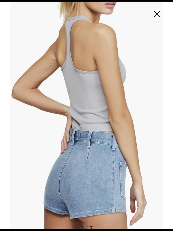 Free People Intimately‎ Hayley racerback Brami Ribbed Scoop Tank light gray - Image 6